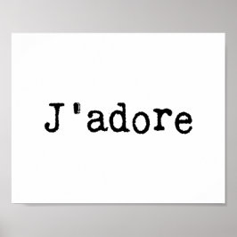 Type write J'adore Poster