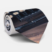 Type Writer Victoriaans Telefoon Mannen Stropdas (Opgerold)