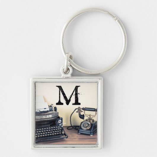 Type Writer Victoriaans Telefoon Sleutelhanger (Voorkant)