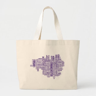 Typekaart van Greater Manchester Grote Tote Bag