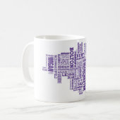Typekaart van Greater Manchester Koffiemok (Voorkant links)