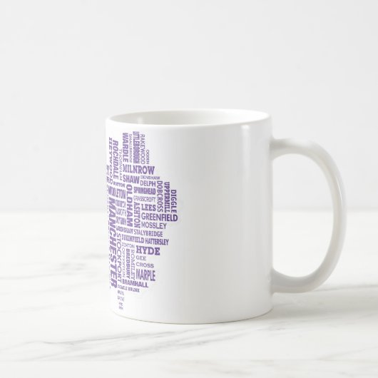 Typekaart van Greater Manchester Koffiemok (Rechts)