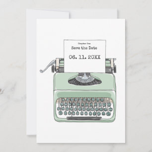 Typemacherboek met thema bruiloft save the date