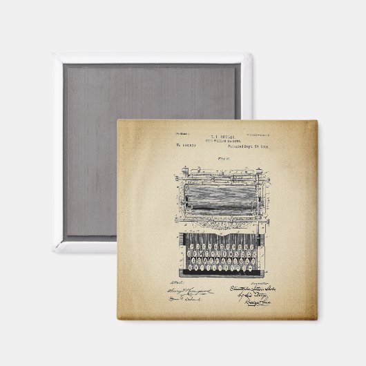  typemacherpatent magneet (Voorkant / Achterkant)