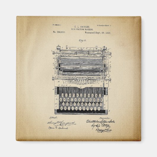  typemacherpatent magneet (Voorkant)