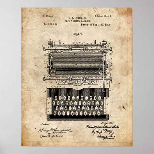Typemacherpatent Poster (Voorkant)
