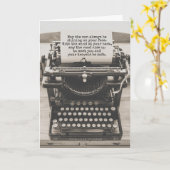  typemachine aanmoediging hoop succes kaart (Gele Bloem)