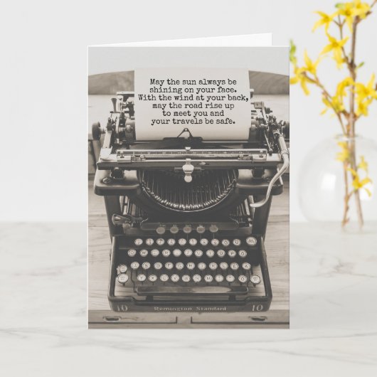 typemachine aanmoediging hoop succes kaart (Gele Bloem)