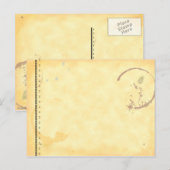 Typemachine Art Coffe Stain Briefkaart Sjabloon (Voorkant / Achterkant)