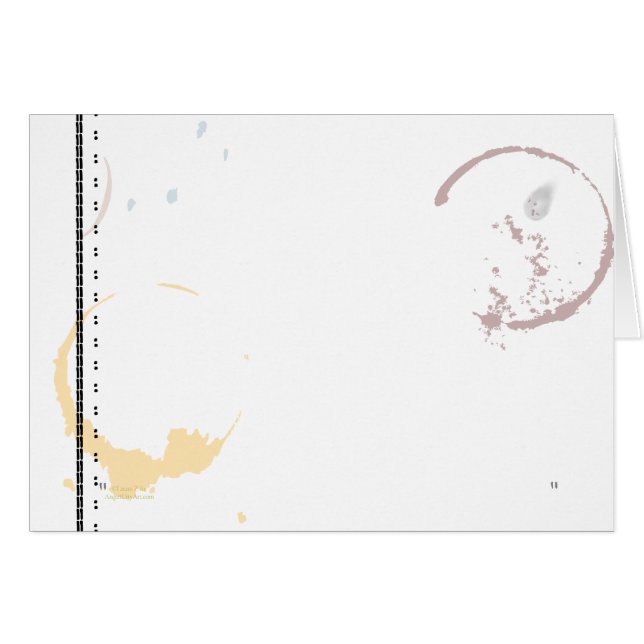 Typemachine Art Coffee Stain Card (Voorkant Horizontaal)