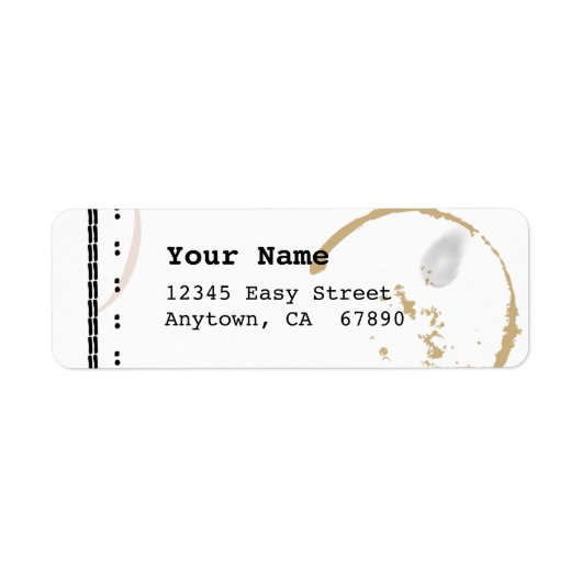 Typemachine Art Coffestain Aangepaste labels (Voorkant)