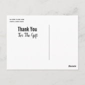  typemachine bedankt bruiloft briefkaart (Achterkant)