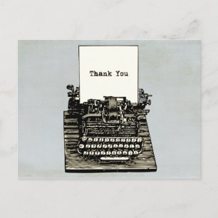  typemachine bedankt bruiloft briefkaart
