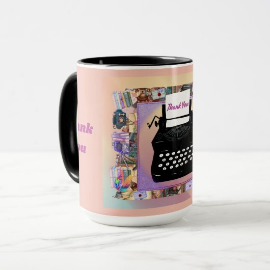  typemachine bedankt Mok (Voorkant links)