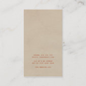 typemachine - Blauw retro Modern Eenvoudig Visitekaartje (Achterkant)