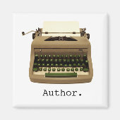 Typemachine en "Auteur" Magnet (Voorkant)