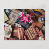 typemachine en oude boeken briefkaart (Voorkant)