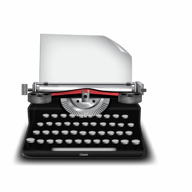 Typemachine Fotobeeldje Magneet (Voorkant)