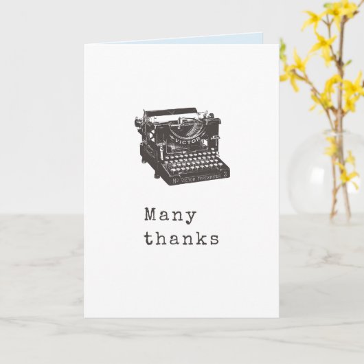 Typemachine - Gepersonaliseerde groet Kaart (Gele Bloem)