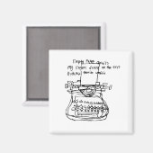 Typemachine haiku magneet (Voorkant / Achterkant)