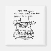 Typemachine haiku magneet (Voorkant)