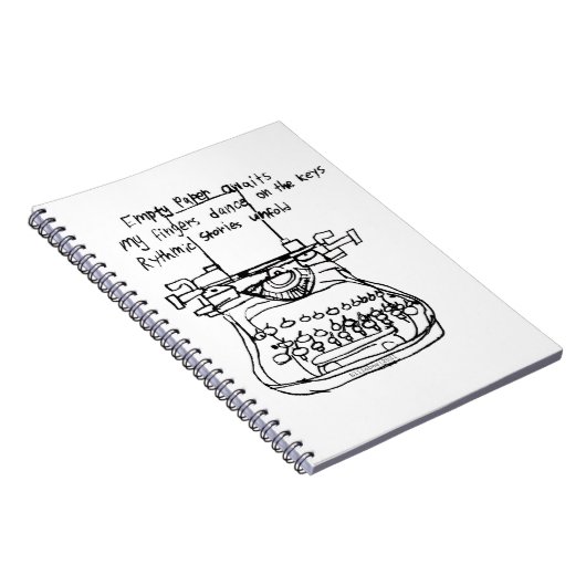 Typemachine haiku notitieboek (Rechterzijde)