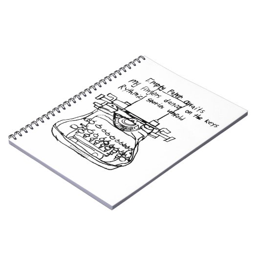 Typemachine haiku notitieboek (Linkerzijde)