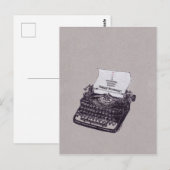 Typemachine Happy Birthday Cupcake Briefkaart (Voorkant / Achterkant)