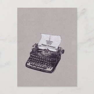 Typemachine Happy Birthday Cupcake Briefkaart