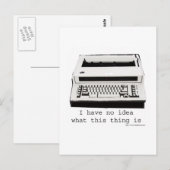 Typemachine Huh? Briefkaart (Voorkant / Achterkant)