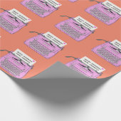 Typemachine in roze Oranje, speciaal gepersonalise Cadeaupapier (Hoek)