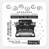  typemachine is mijn passie Sticker (Voorkant)