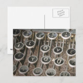  typemachine Keys "Ik hou van je" Briefkaart (Voorkant / Achterkant)