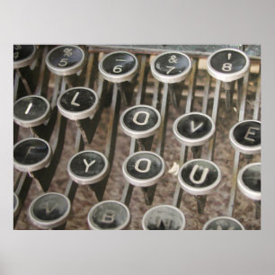 typemachine Keys "Ik hou van je" Poster