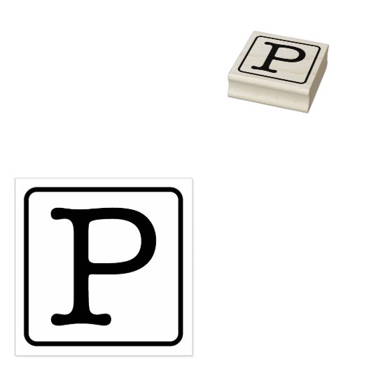 Typemachine Letter P Rubber Stamp Rubberstempel (Gestempeld)