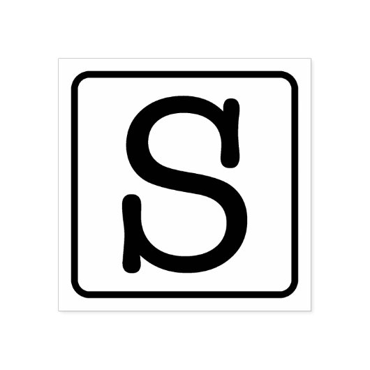 Typemachine Letter S Rubber Stamp Rubberstempel (Afrduk)