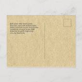 Typemachine Lettertype Save The Date Huwelijk VOEG Aankondigingskaart (Achterkant)