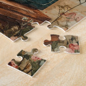 Typemachine met bloemen legpuzzel (Zijkant)
