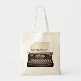  typemachine met leeg papier [aangepast] tote bag