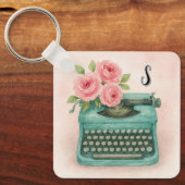  typemachine met Rozen Storyteller Sleutelhanger (Voorkant)