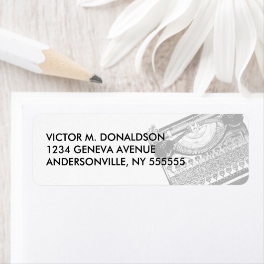  typemachine retour adreslabels etiket (Insitu)