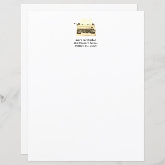 Typemachine Retro 60s Aangepast Notitieboek bevest (Voorkant / Achterkant)