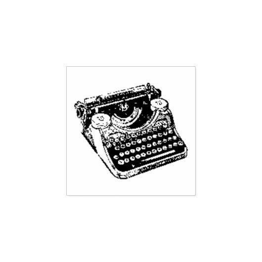 Typemachine Rubberstempel (Afrduk)