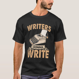 Typemachine schrijvers gaan schrijven expert auteu t-shirt