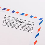 typemachine & scriptnamen Retouradres Rubberstempel<br><div class="desc">Personaliseer deze aangepaste Typewriter & Script Namen Return Address rubber stempels met uw eigen namen en adres. Om deze rubberen stempels aan te passen, klik je op "Personaliseer deze sjabloon" en verander je de tekst in de bijgeleverde vakken. Verkrijgbaar met verschillende inktpadkleuren (niet inbegrepen) in vierkante maten 1 inch, 2...</div>