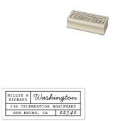  typemachine & scriptnamen Retouradres Rubberstempel (Gestempeld)
