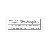  typemachine & scriptnamen Retouradres Rubberstempel (Afrduk)