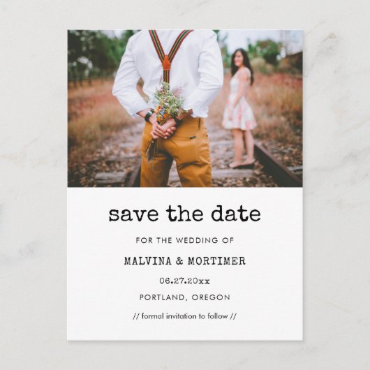 typemachine Sla de datumfoto op Briefkaart (Voorkant)