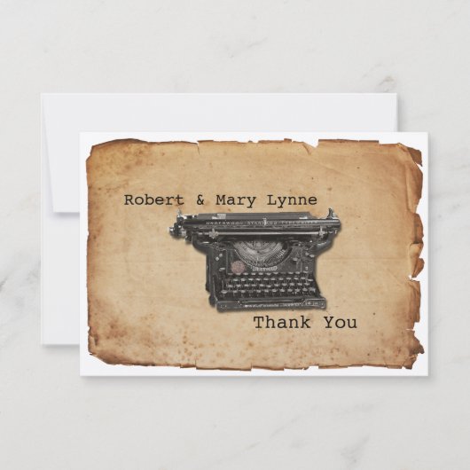 typemachine - Vat personaliseren - Dank u Bedankkaart (Voorkant)