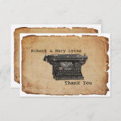 typemachine - Vat personaliseren - Dank u Bedankkaart (Voorkant / Achterkant)